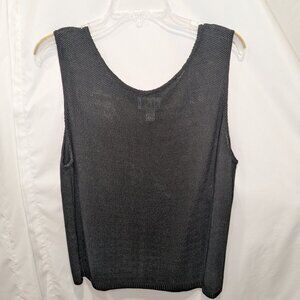 Chico's M/L size 2 Black Mesh Tank Top